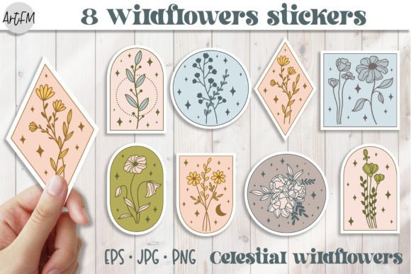 Download Mystical Flowers Printable Sticker Pack - Mystical flowers Collection