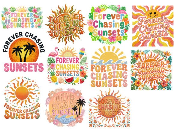 Download Retro Summer Sunset Tshirt Bundle - Shirt Collection