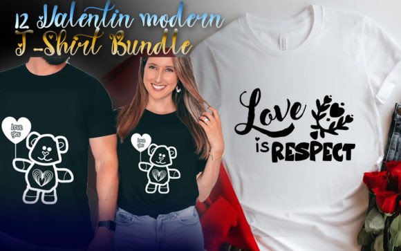 Download Valentin Modern Love Svg Tshirt Bundle - Shirt Collection