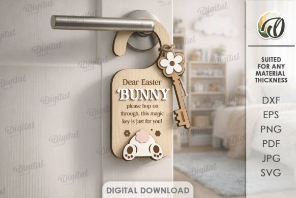 Download Easter Magic Key Door Hanger Laser Cut - Easter magic Collection