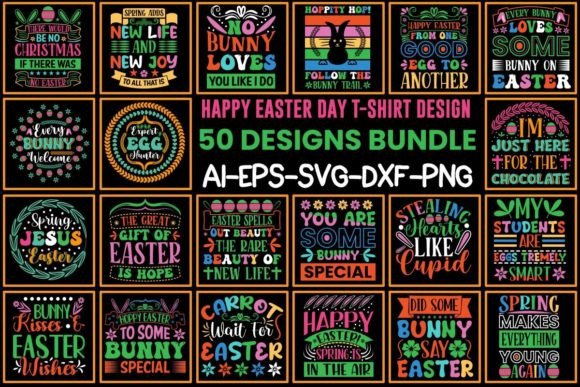 Download Happy Easter Day T-shirt  Designs Bundle - Shirt Collection