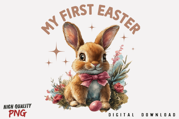Download My First Easter Watercolor Bunny PNG - Watercolor bunny png Collection