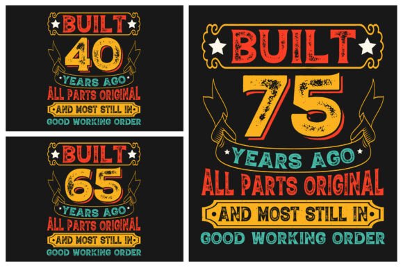 Download Vintage Birthday POD T-Shirt Design - Shirt Collection