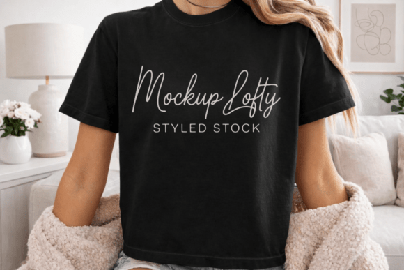 Download Comfort Colors 3023CL Black Shirt Mockup - Shirt Collection
