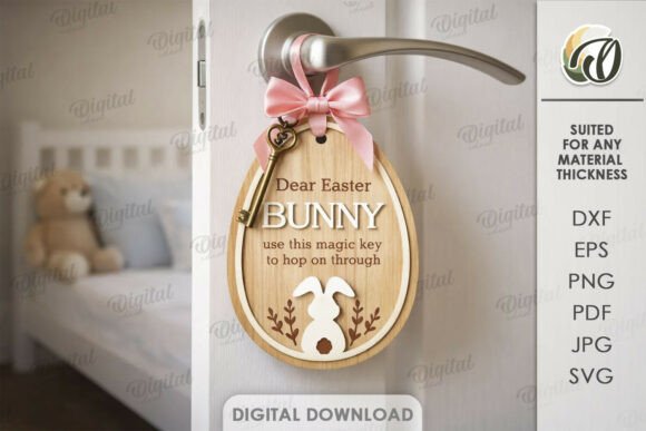Download Easter Magic Key Door Hanger Laser Cut - Easter magic Collection