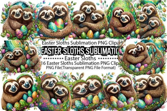 Download Easter Sloths Sublimation Bundle - Premium Bundle