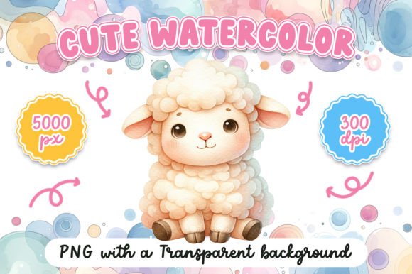 Download Cute Watercolor Sheep - Watercolor sheep Collection