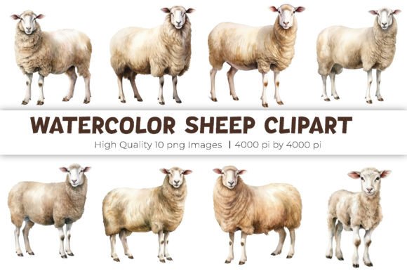 Download Watercolor Sheep Clipart - Watercolor sheep Collection