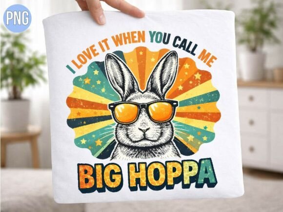 Download Vintage Big Hoppa Easter Bunny PNG Shirt - Shirt Collection