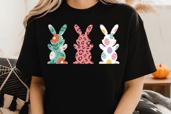 Download Patterned Easter Bunnies PNG Shirt - Shirt Collection