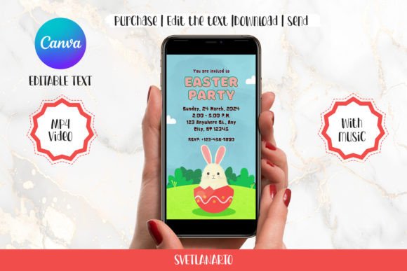 Download Animated Easter Bunny Party Invitation - Premium Bundle