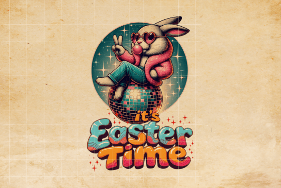 Download Disco Easter Bunny Blowing Bubble - Premium Resources