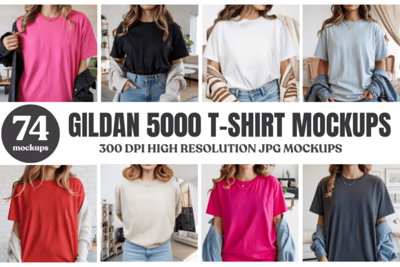 Download Gildan 5000 T-Shirt Mockups Bundle - Shirt Collection
