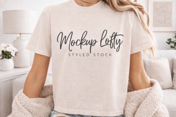 Download Comfort Colors 3023CL Ivory Shirt Mockup - Shirt Collection