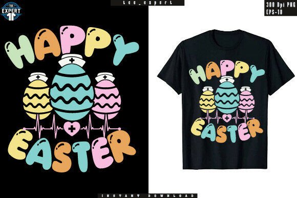 Download Retro Happy Easter T-shirt Design - Shirt Collection
