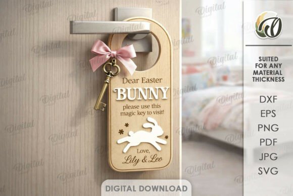 Download Easter Magic Key Door Hanger Laser Cut - Easter magic Collection