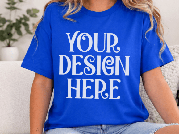 Download Gildan 5000 Royal Blue T-Shirt Mockup - Shirt Collection
