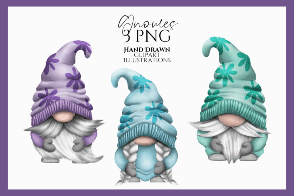 Download Floral Gnome PNG Clipart Set for Crafts - Floral gnome png Collection