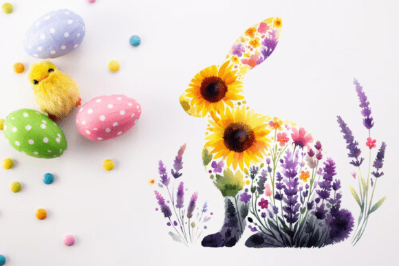 Download Colorful Watercolor Bunny PNG Art - Watercolor bunny png Collection